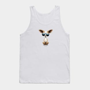 Cute Chihuahua Puppy Wearing Sunglasses Tank Top